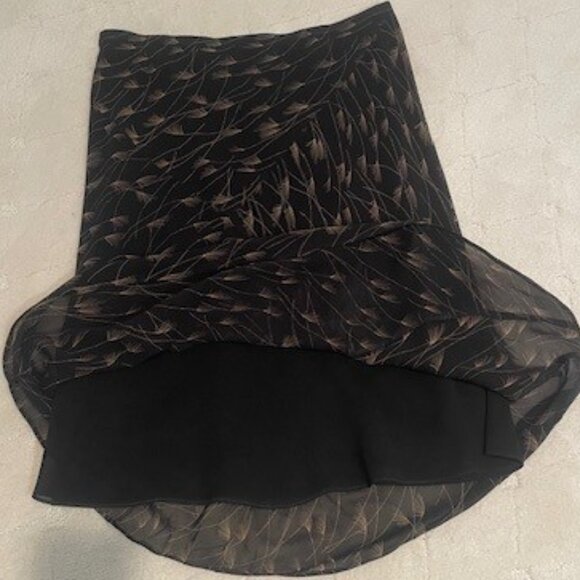 Max Studio – Black & Tan Midi Skirt – LARGE - Picture 2 of 8